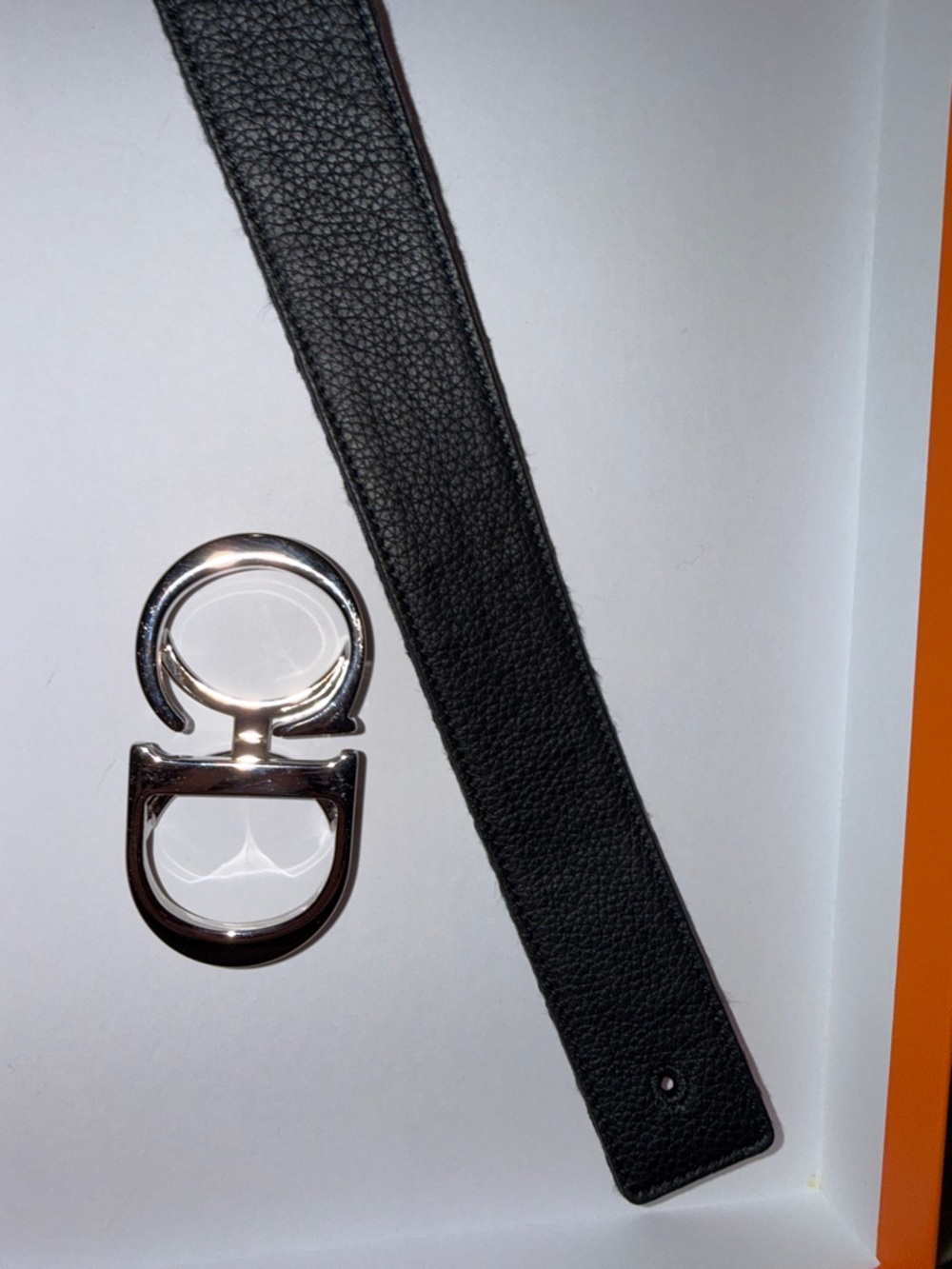 Christian Dior reversible belt with silver CD buckle - Picture 15 of 16